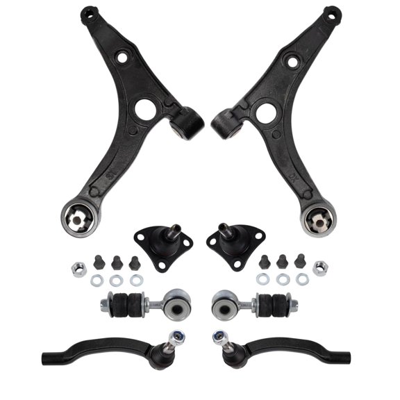 TRQ Front Steering and Suspension Kit Ball Joint Control Arm Tie Rod Sway Bar Link Fits 2014-2023 Ram ProMaster 1500; 2500; 3500
