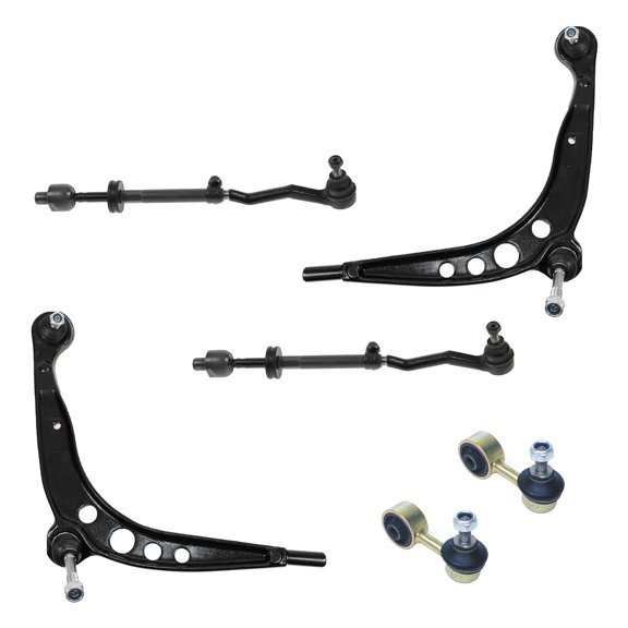 TRQ Front Steering and Suspension Kit Tie Rods Control Arms with Ball Joints Sway Bar Links Fits 1984-1992 BMW 318i 1984-1987 325e 1987-1993 325i 1987-1991 325is