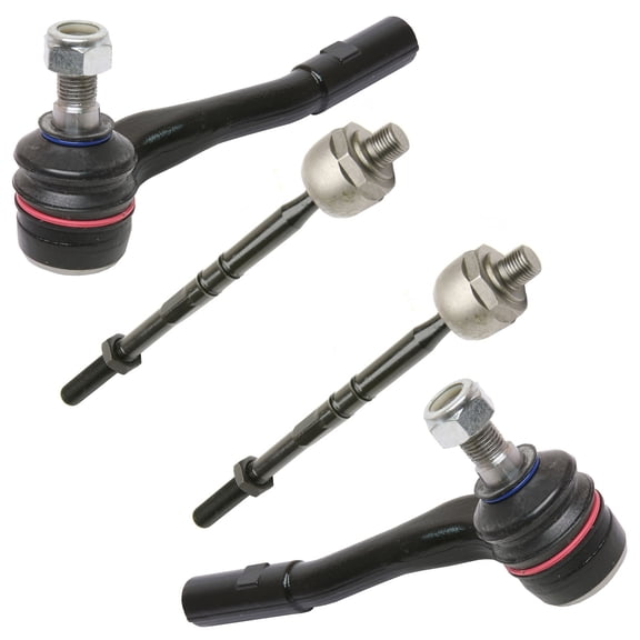 TRQ Front Steering Tie Rod End Inner OuterSet 4pc for MB Mercedes C CLK Series PSA55448