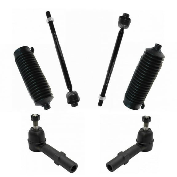 TRQ Front SteeringSet of 6 Inner & Outer Tie Rods Bellow Boots for GM Truck PSA55156