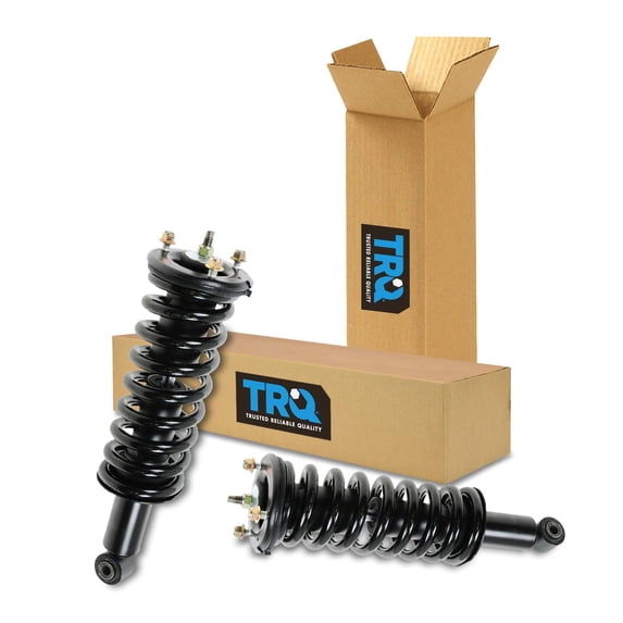 TRQ Front Strut & Coil Spring Assembly Set Driver & Passenger Sides Fits Select 05-12 Nissan Pathfinder 05-15 Xterra 09-12 Suzuki Equator