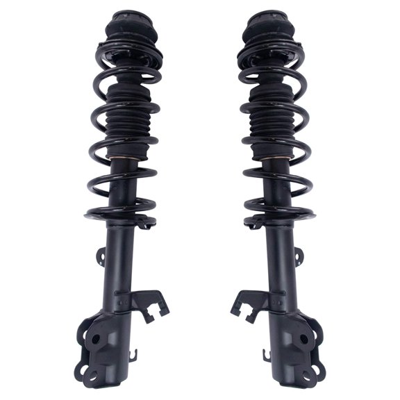 TRQ Front Strut & Coil Spring Assembly Set Driver & Passenger Sides Fits Select 12-19 Nissan Versa 14-19 Versa Note