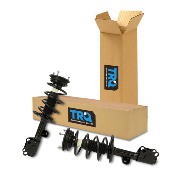 TRQ Front Strut & Coil Spring Assembly Set Driver & Passenger Sides Fits Select 13-19 Ford Flex Lincoln MKT
