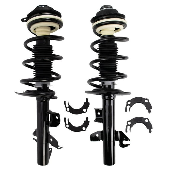 TRQ Front Strut & Coil Spring Assembly Set Driver & Passenger Sides Fits Select 14-22 Jeep Cherokee