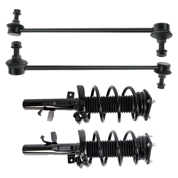 TRQ Front Suspension Kit Complete Strut & Coil Spring Assembly Sway Bar Stabilizer Link Fits 2013-2018 Ford C-Max