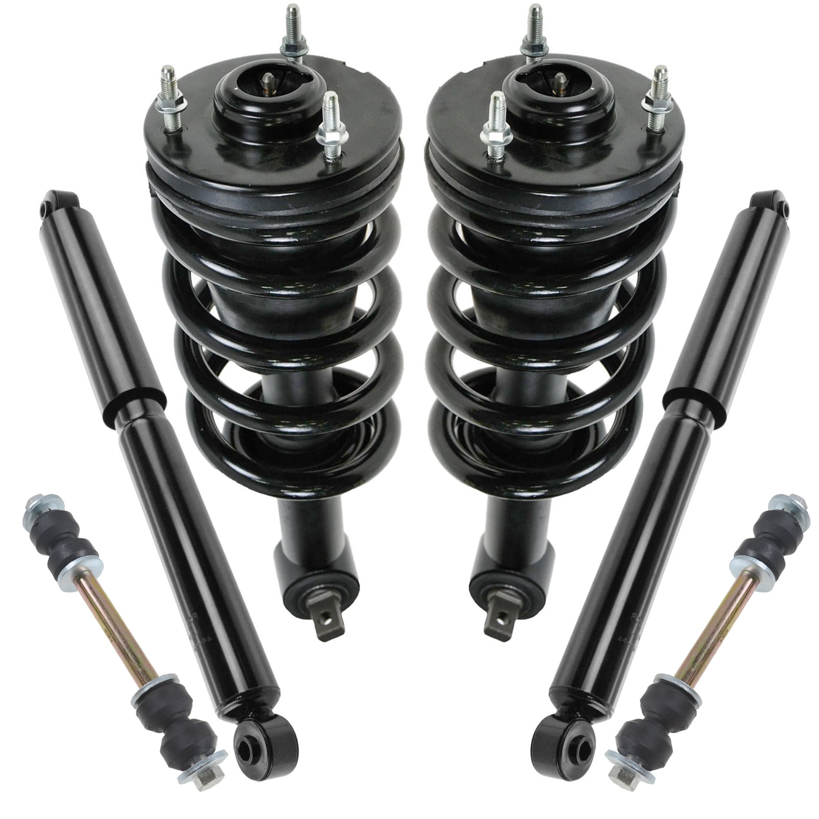 TRQ Front Struts Links Rear Shocks For 07-13 Chevrolet Silverado 1500 ...