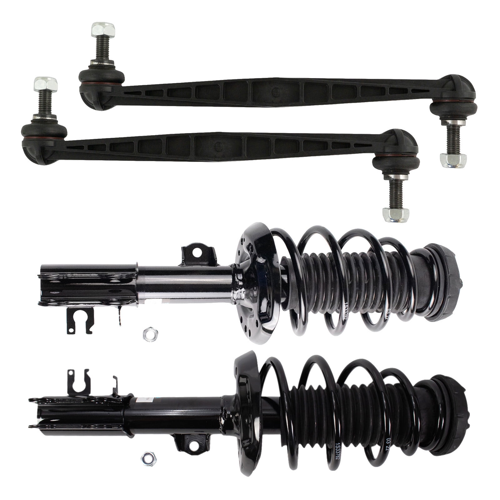 Stay Assembly Complete TRQ Front Suspension Kit Complete Strut & Coil Spring Assembly Sway Bar ...