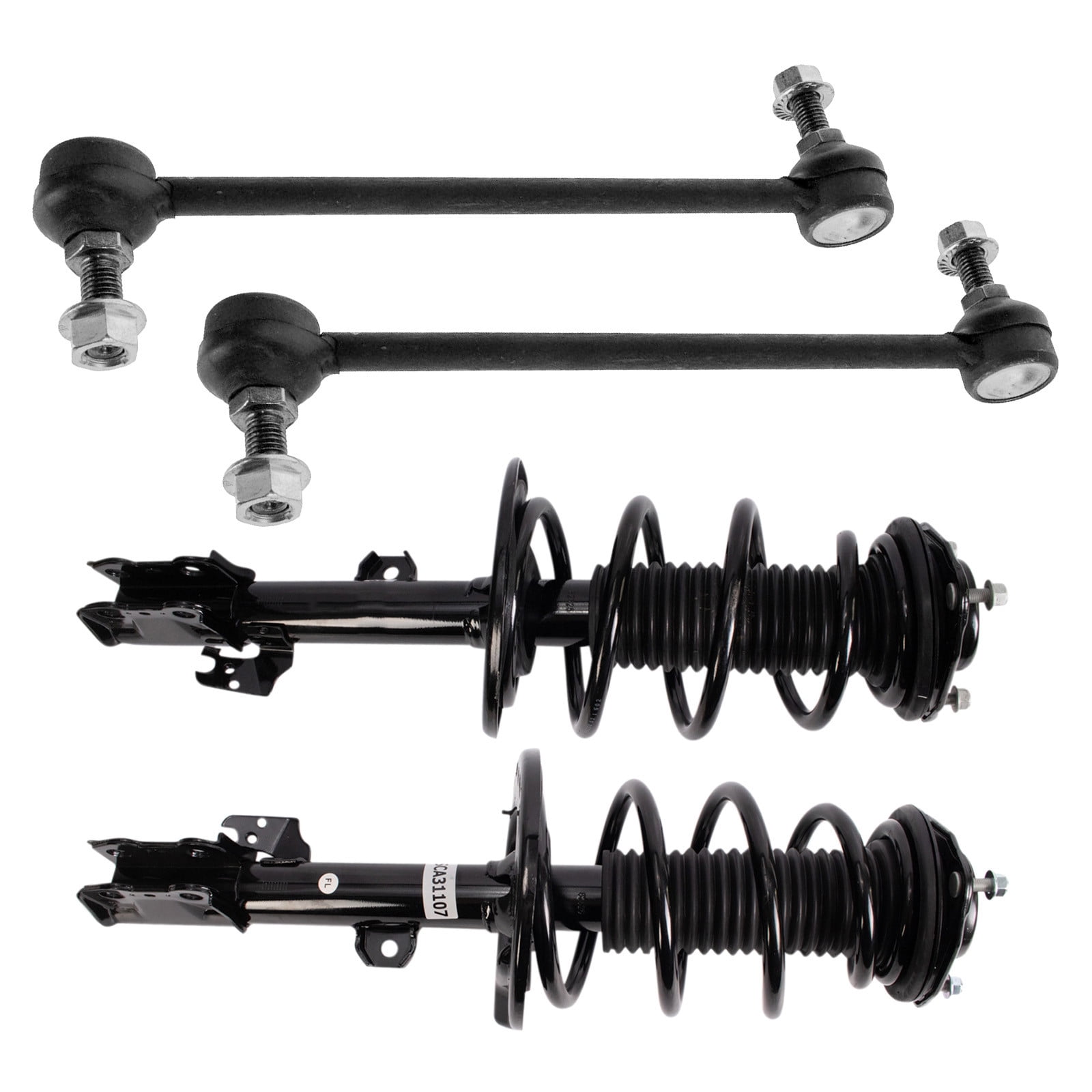 Stay Assembly Complete TRQ Front Suspension Kit Complete Strut & Coil Spring Assembly Sway Bar ...