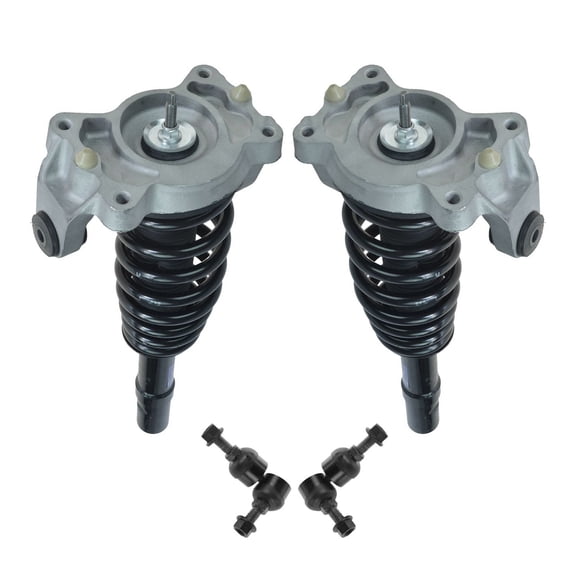 TRQ Front Suspension Kit Strut & Spring Assemblies with Sway Links for Chrysler SCA67198