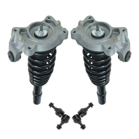 TRQ Front Suspension Kit Strut & Spring Assemblies with Sway Links for Chrysler SCA67198