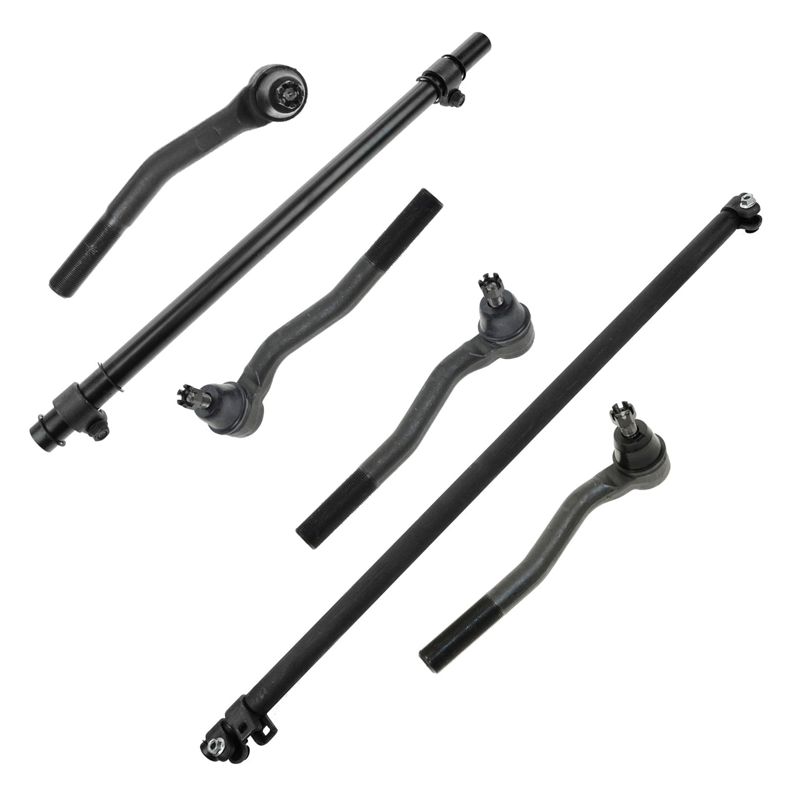 TRQ Front Tie Rod Drag Link Sleeve Steering Set of 6 for Jeep Grand