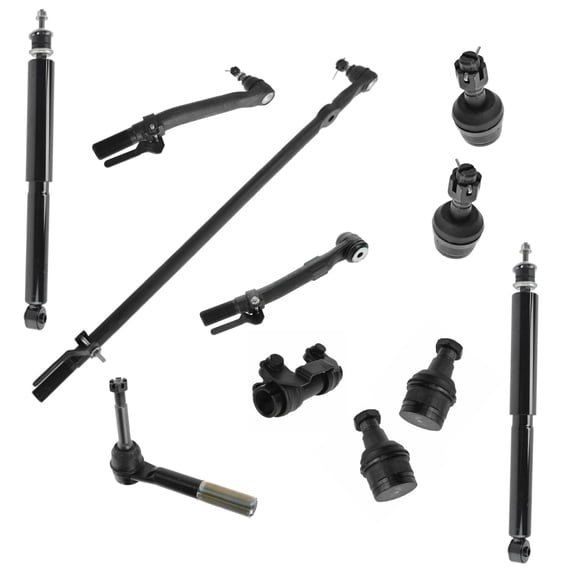 TRQ Front Tie Rod End Ball Joint Drag Link Shock Steering Suspension Kit 11pc PSA85529 Fits select: 2005-2007 FORD F250, 2005-2007 FORD F350