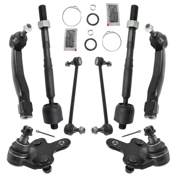 TRQ Front Tie Rod End Ball Joint Stabilizer Bar Link Steering Suspension Kit 8pc PSA65060 Fits select: 2008-2019 TOYOTA HIGHLANDER, 2010-2015 LEXUS RX