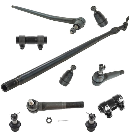 TRQ Front Tie Rod End Drag Link Adjuster Ball Joint Steering Suspension Kit 10pc PSA64793