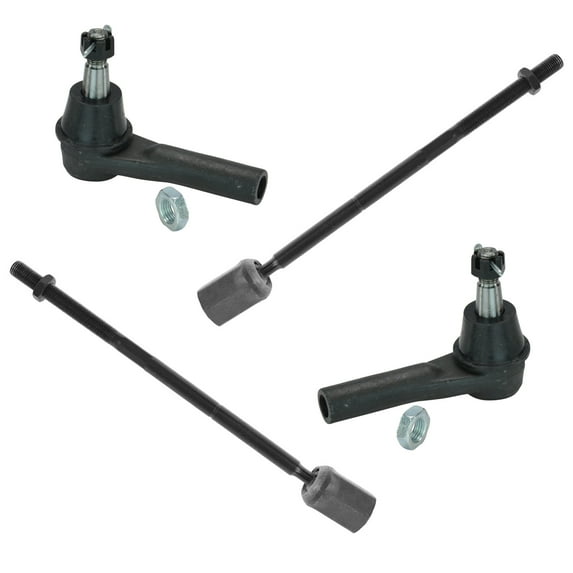 TRQ Front Tie Rod Set Fits Select 1996-2007 Ford Taurus 1996-2005 Mercury Sable