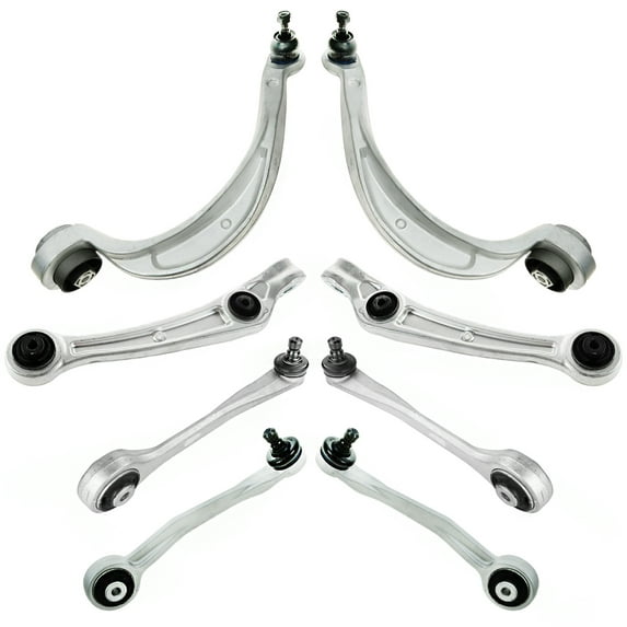 TRQ Front Upper Lower Control Arm Ball Joint Suspension Kit Set of 8 for A4 A5 PSA85209
