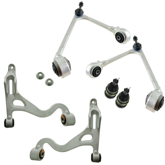 TRQ Front Upper Lower Control Arm Ball Joint SuspensionSet 6pc for Lincoln LS PSA62732