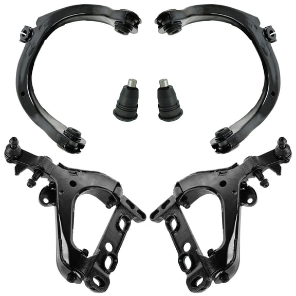 TRQ Front Upper & Lower Control Arm with Ball Joint Set Fits 2008-2009 Chevrolet Trailblazer GMC Envoy 2008 Isuzu Ascender Saab 9-7x