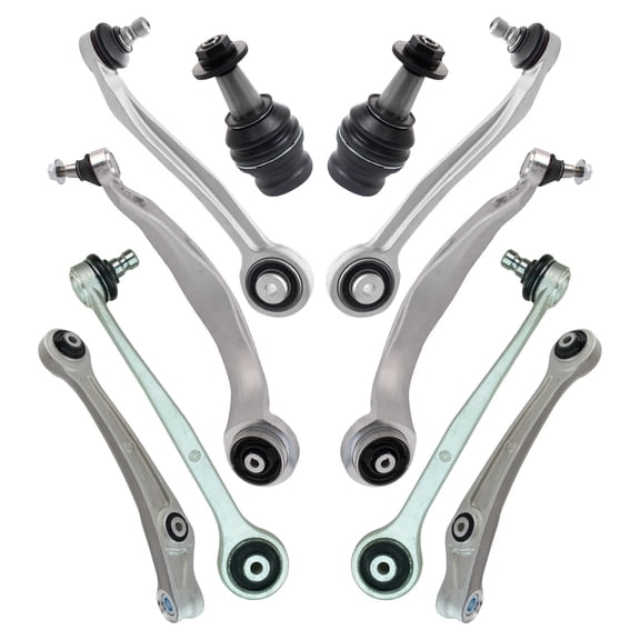 TRQ Front Upper and Lower Control Arm with Ball Joint Set 10 Piece Fits 2012-2016 Audi A6 2013-2016 A6 Quattro 2012-2018 A7 Quattro 2014-2018 RS7