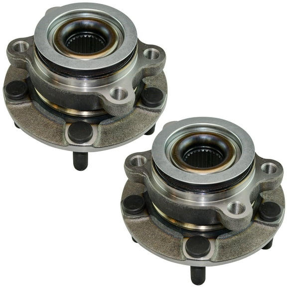 TRQ Front Wheel Bearing & Hub Assemblies & Side Set Pair for Nissan Juke Leaf BHA53814