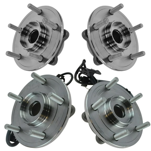TRQ Front Wheel Bearings & Rear Hub Assemblies 4 Piece Kit for Dodge Journey BHA52186