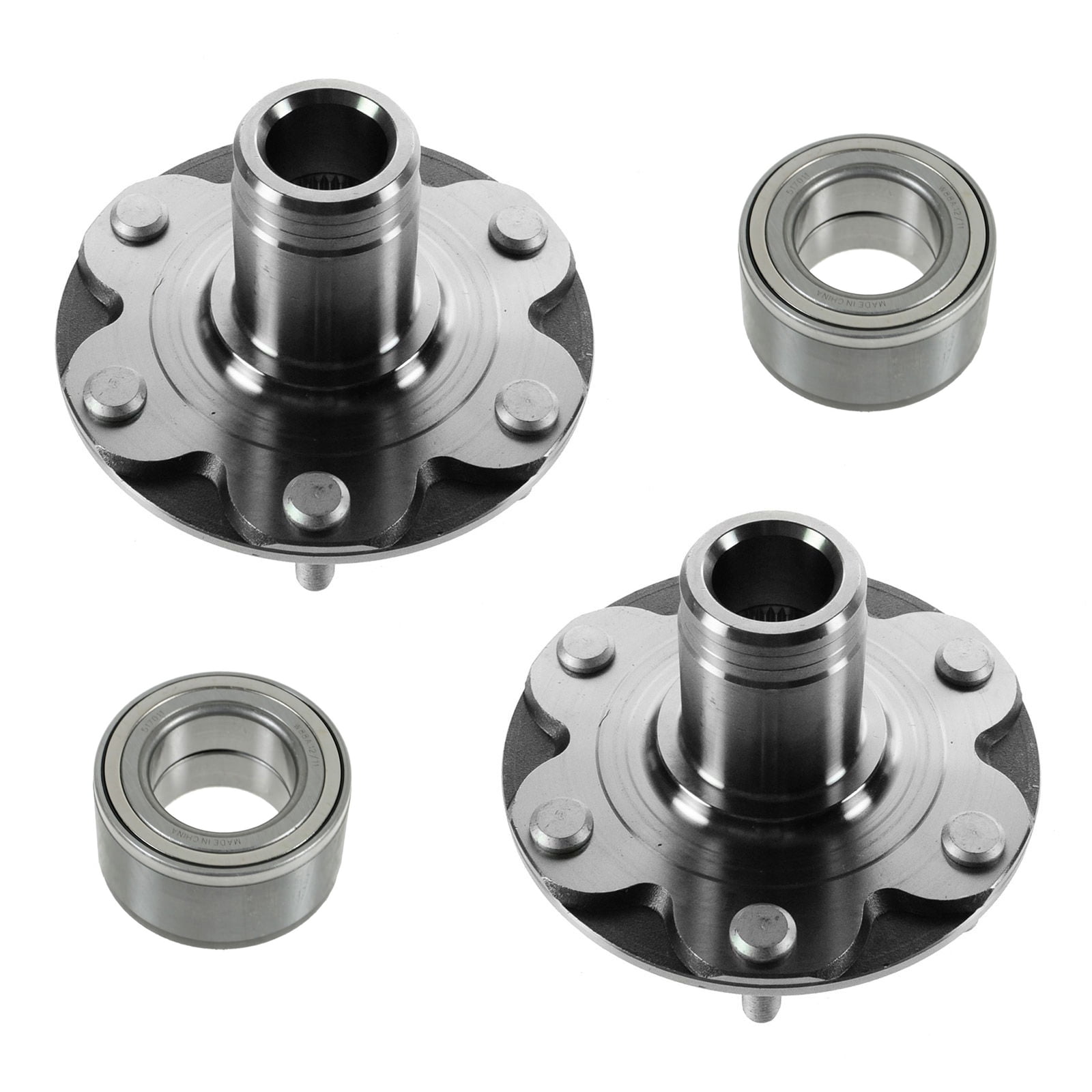 TRQ Front Wheel Bearing & Hub Kit LH RH For Scion TC 2005-2010 Set Of 2