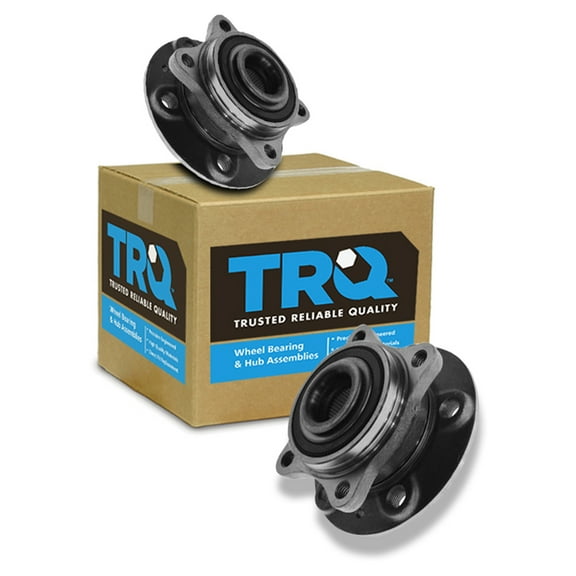 TRQ Front Wheel Hub & Bearing Pair Set for Volvo V70 S60 S80 XC70 BHA53522