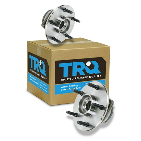 TRQ Front Wheel Hub & Bearing Pair for 00-01 Dodge Ram 1500 Pickup Truck 4WD BHA53357
