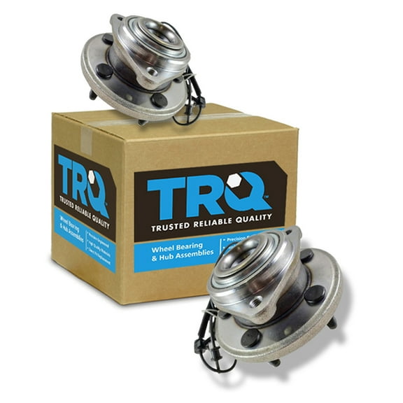 TRQ Front Wheel Hubs & Bearings Pair Set of 2 for Jeep Grand Cherokee Commander BHA53451