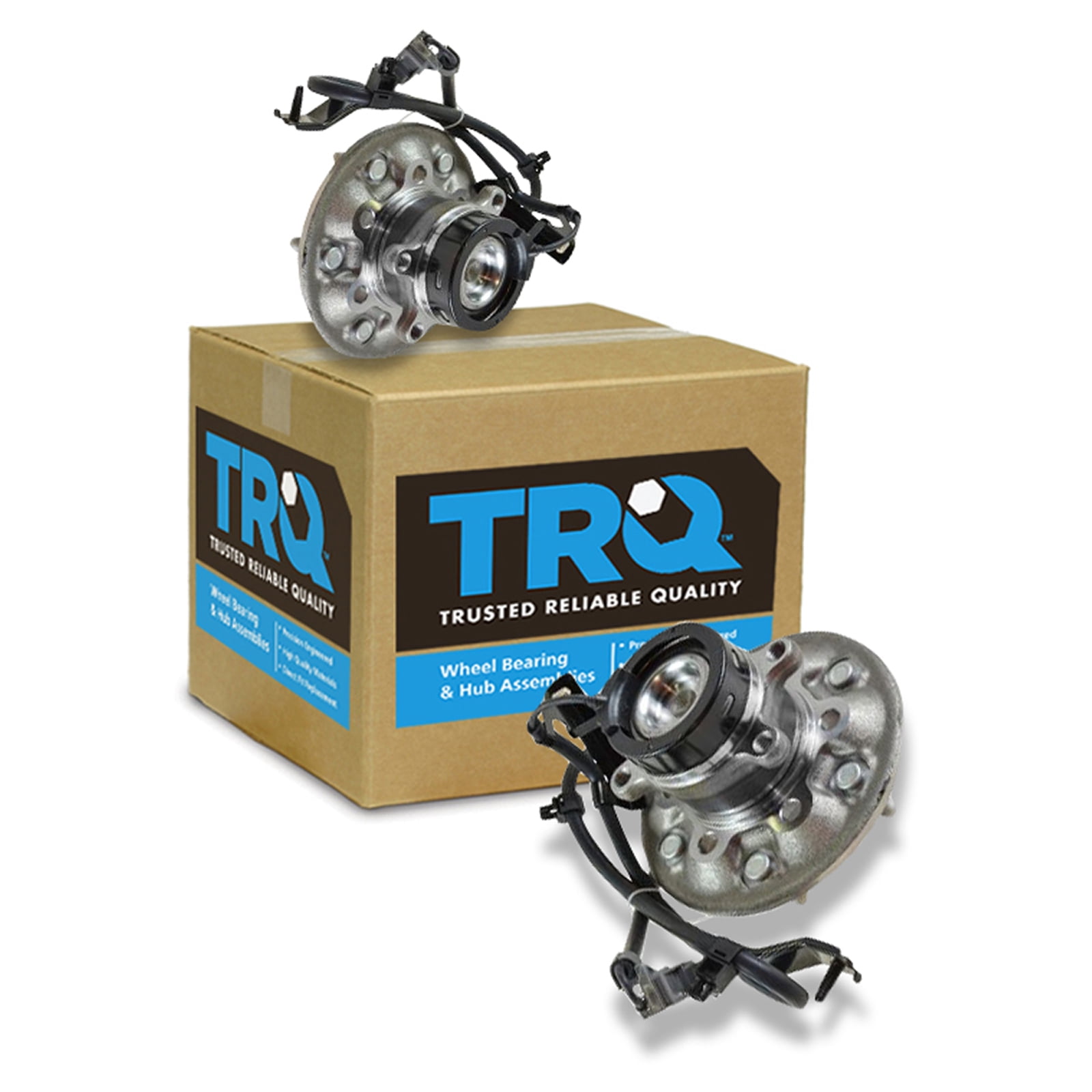 TRQ Front Wheel Hubs & Bearings Pair for 04-08 Chevy Colorado GMC Canyon BHA53526