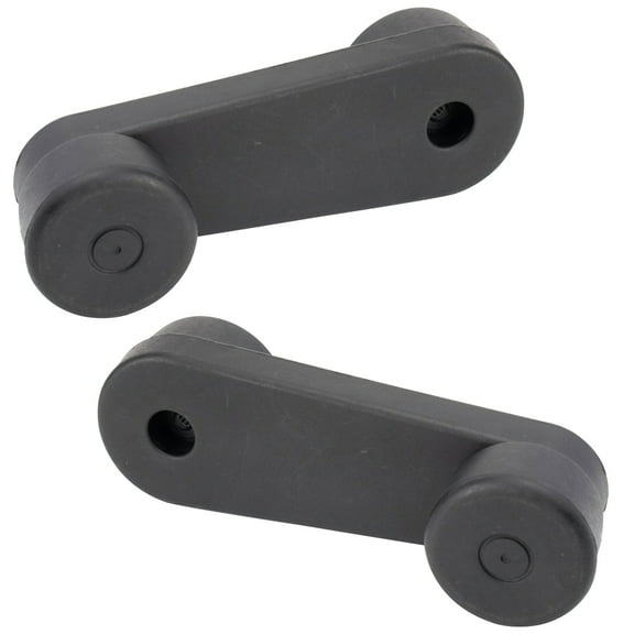 TRQ Front Window Crank Handle Black LH RH Pair for HD Freightliner Truck New DHA31462