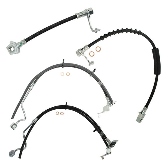 TRQ Front and Rear Brake Hose Set BLA64044 Fits Select 2000-2000 Ford Excursion , 1999-2000 Ford F-250 Super Duty