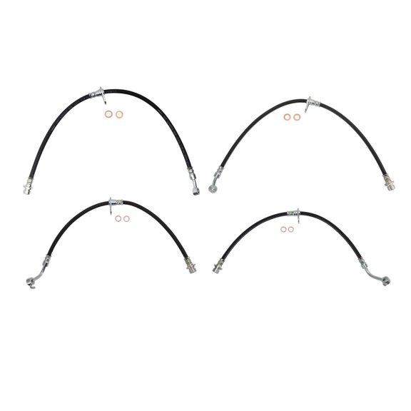 TRQ Front and Rear Brake Hose Set Fits 16-21 Honda Civic 19-21 Insight