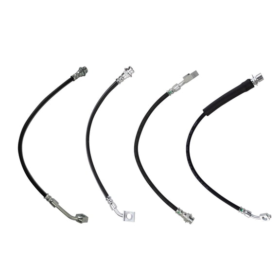 TRQ Front and Rear Brake Hose Set Fits 17 Chevrolet Traverse