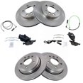 thumbnail image 1 of TRQ Front and Rear Brake Pad & Rotor Kit Brake Pad Wear Sensor Brake Pads Brake Rotor Ceramic Fits Select 2001-2005 BMW 325xi, 1 of 8