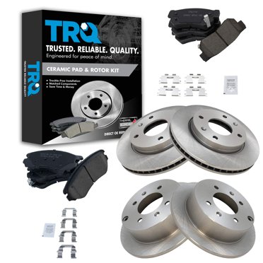 YXPCARS Drilled & Slotted Rotors + Ceramic Pads For Hyundai Sonata & Kia Optima (Front & Rear)
