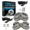 thumbnail image 1 of TRQ Front and Rear Brake Pad & Rotor Kit Brake Pads Brake Rotor Semi-Metallic Fits Select 2003-2007 Ford E-250 1999-2002 E-250 Econoline, 1 of 6