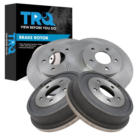 TRQ Front and Rear Brake Rotor Set Fits 2005-2006 Chevrolet Equinox 2006 Pontiac Torrent 2002-2007 Saturn Vue