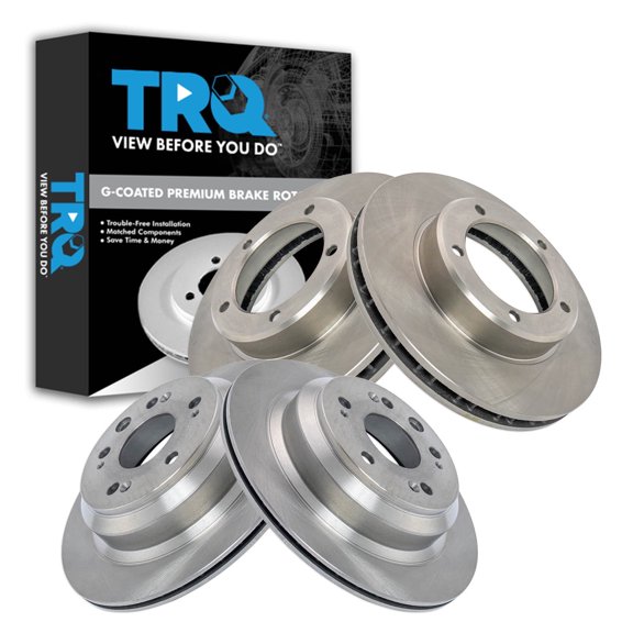 TRQ Front and Rear Brake Rotor Set Fits 2005-2012 Acura RL