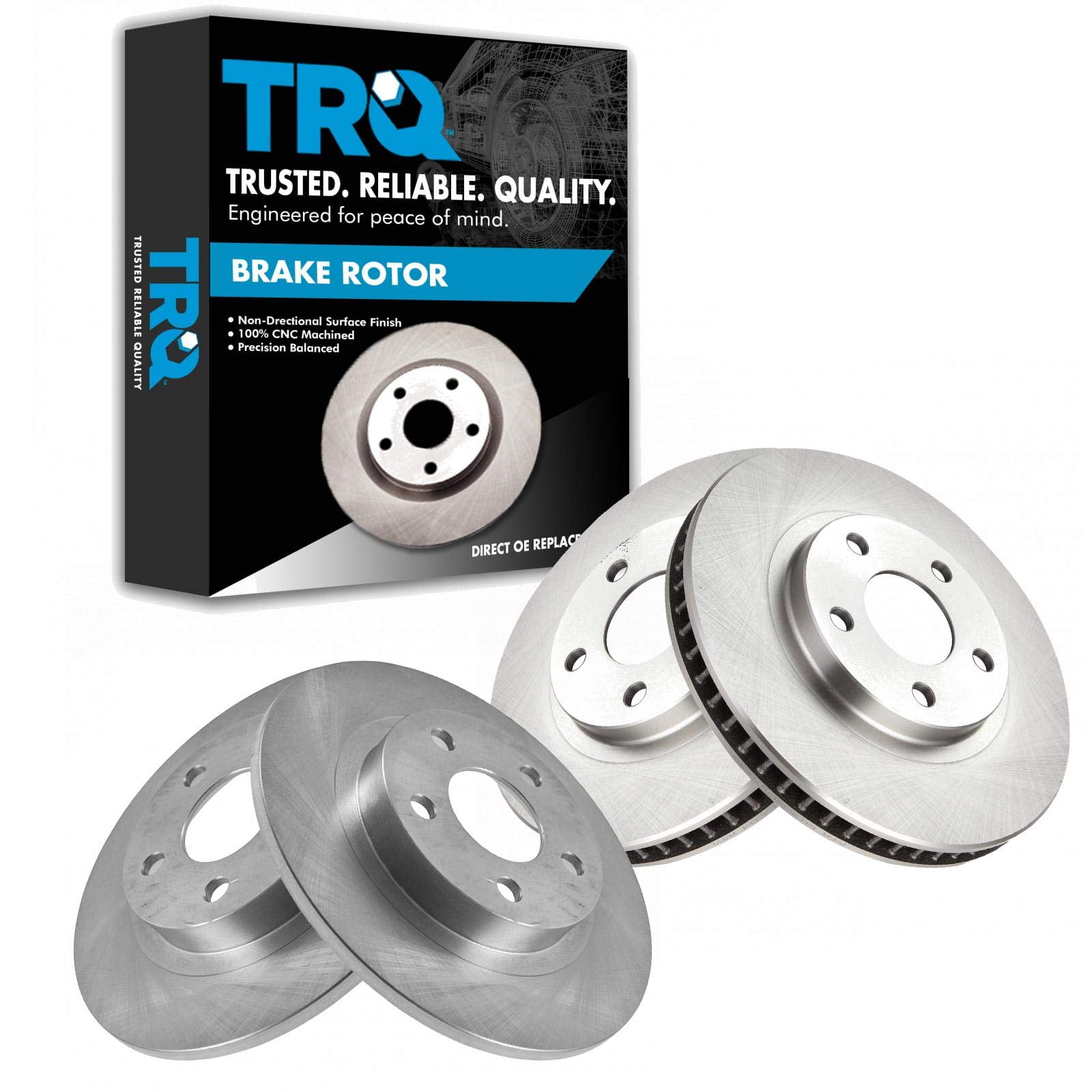 TRQ Front and Rear Brake Rotors Set Fits Select 2003-2005 Buick Park ...