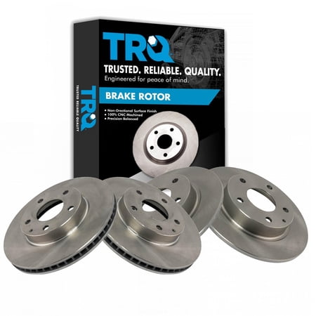TRQ Front and Rear Brake Rotors Set Fits Select 2014-2018 Mazda 3 2019-2021 CX-3