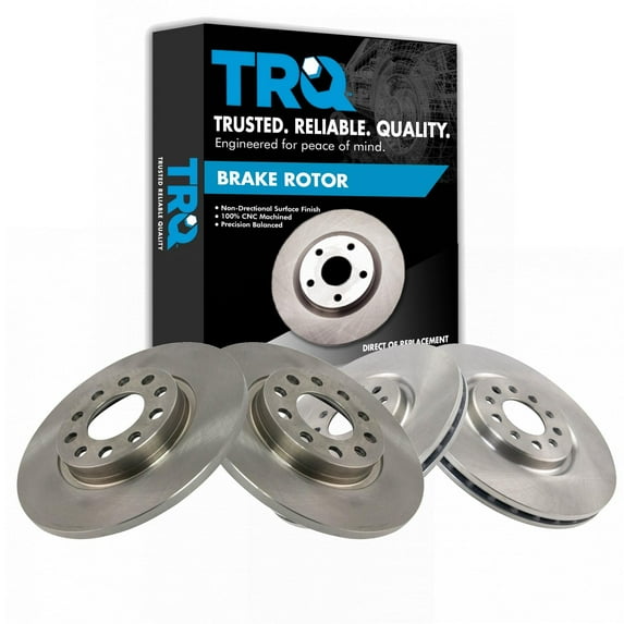 TRQ Front and Rear Brake Rotors Set Fits Select 2015-2017 Chrysler 200 2014-2021 Jeep Cherokee