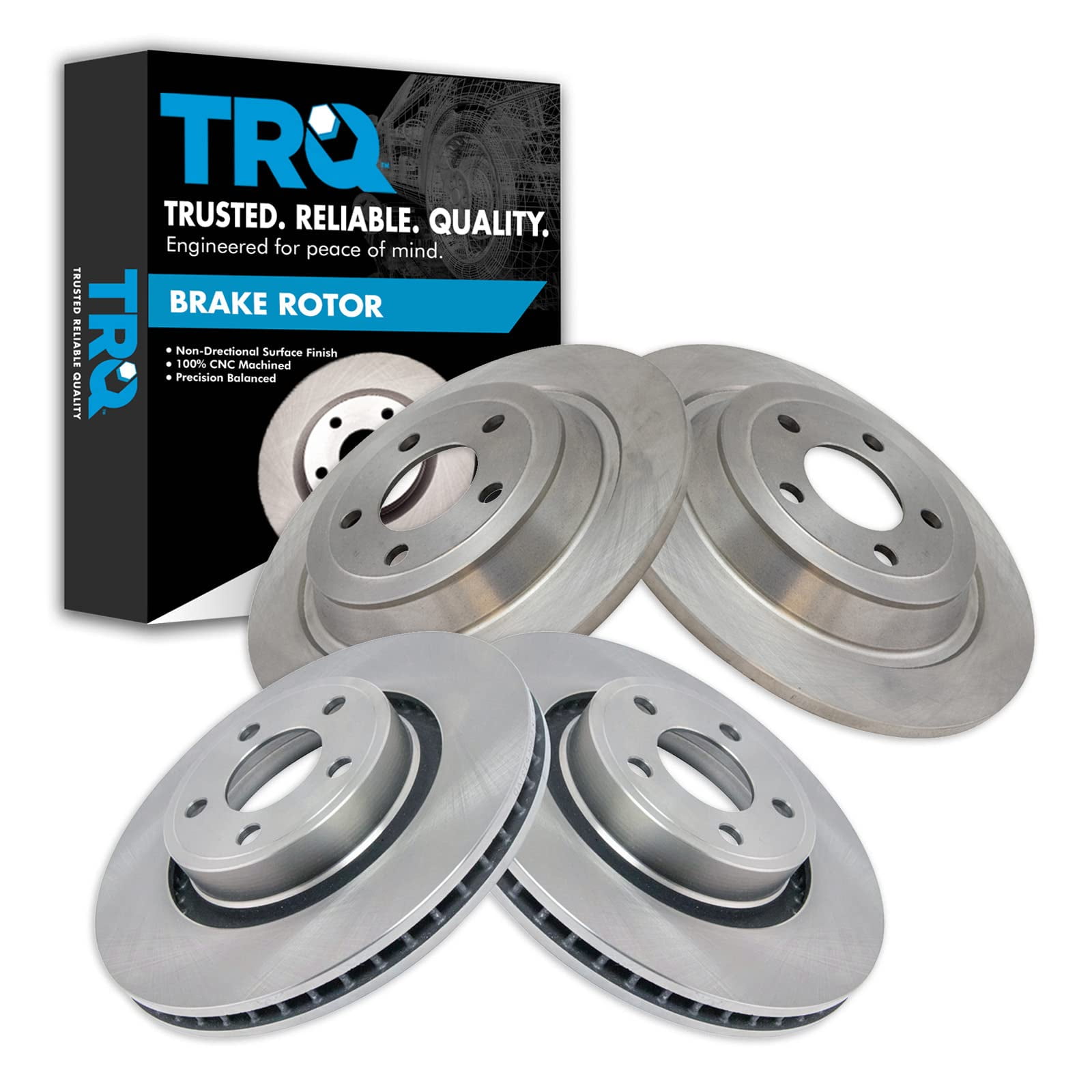 TRQ Front and Rear Brake Rotors Set Fits Select 2015-2020 Ford Mustang