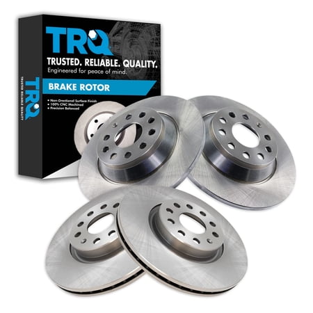 TRQ Front and Rear Brake Rotors Set Fits Select 2016-2018 Audi Q3 Q3 Quattro 2016-2022 TT Quattro