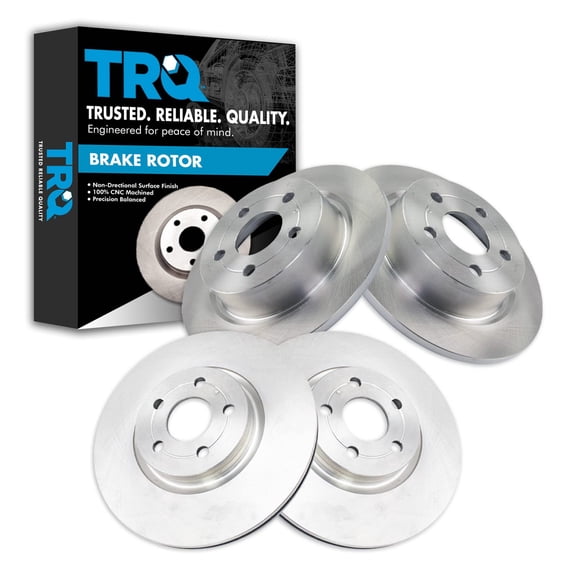 TRQ Front and Rear Brake Rotors Set Fits Select 2018-2020 Ford Transit Connect