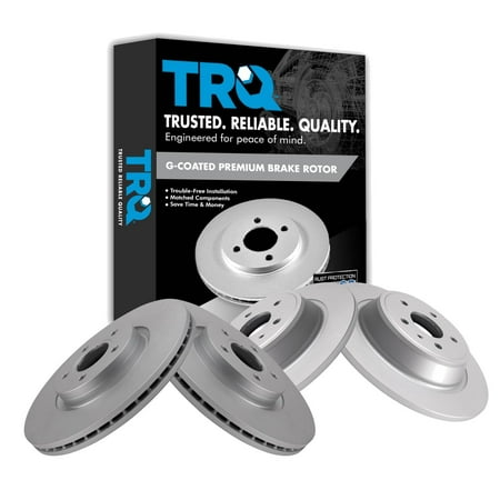 TRQ Front and Rear Brake Rotors Set Premium G-Coated Fits Select 2017-2019 Ford Escape 2018-2019 Lincoln MKC