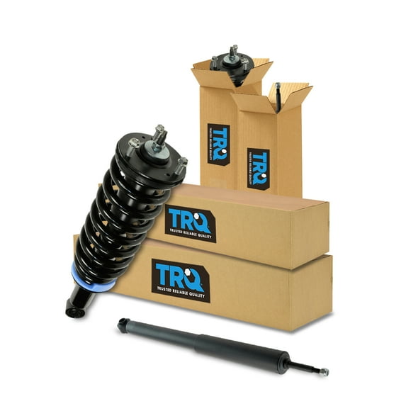 TRQ Front and Rear Complete Strut Assembly & Shock Absorber Kit Complete Strut & Coil Spring Assembly Fits Select 2003-2007 Toyota Sequoia