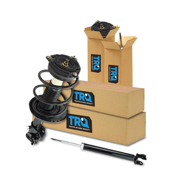 TRQ Front and Rear Complete Strut Assembly & Shock Absorber Kit Complete Strut & Coil Spring Assembly Fits 2013-2018 Nissan Altima