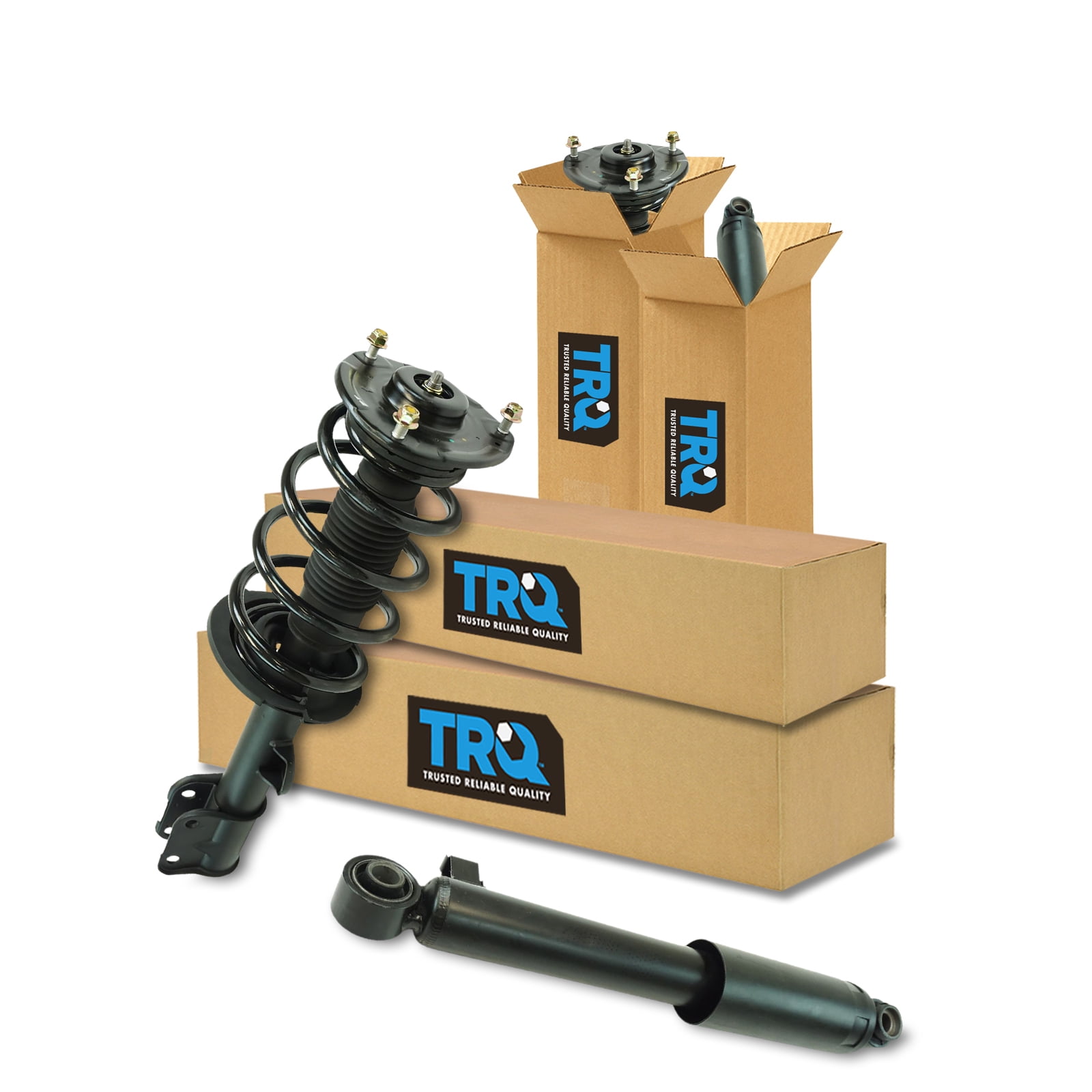 TRQ Front Strut & Coil Spring Set Driver & Passenger Sides Fits Select 06 Mercedes-Benz CLS500 CLS55 AMG 07-11 CLS550 CLS63 AMG 03-09 E320 06-09 E350