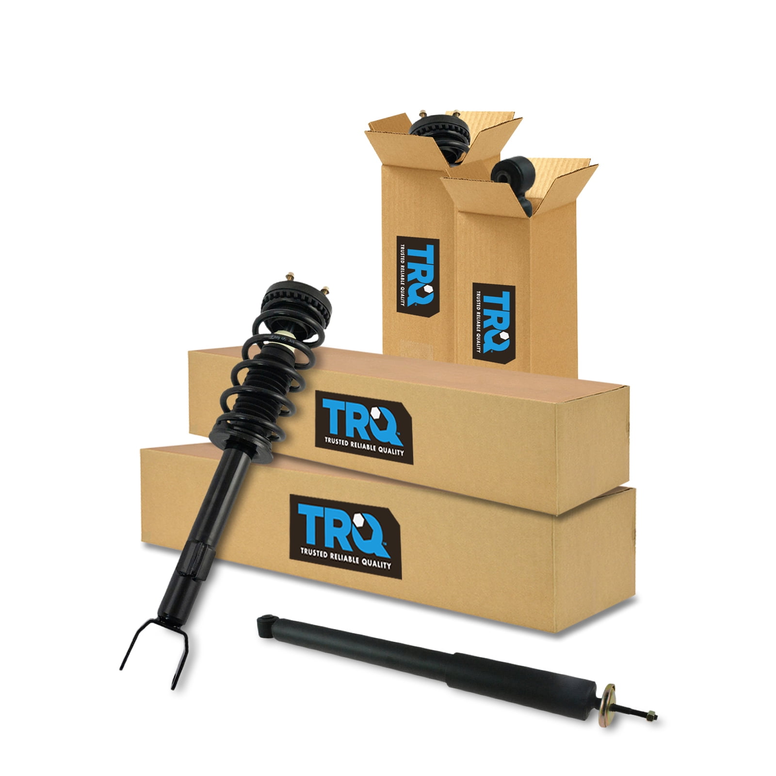 TRQ Front and Rear Complete Strut Assembly & Shock Absorber Kit Complete Strut & Coil Spring Assembly Fits Select 2011-2020 Chrysler 300
